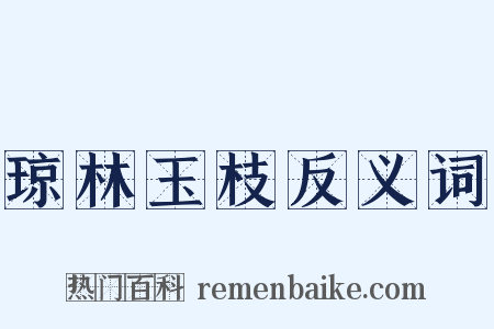 琼林玉枝反义词是什么意思的图片